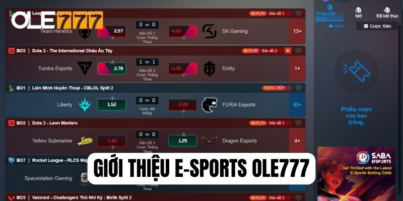 Giới thiệu Esports tại Ole777